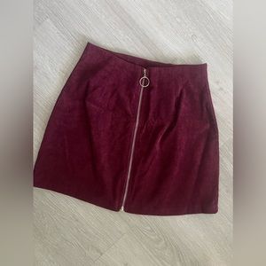 SHEIN Maroon Corduroy Short Skirt / Never Worn / Size: L